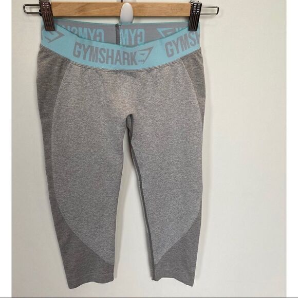 Gymshark Flex Crop Legging Light Gray - Picture 3 of 8